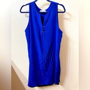 Amanda Uprichard Cobalt Blue silk dress Size L